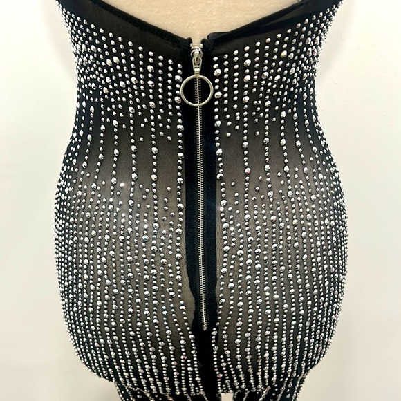 RHINESTONE JUMPSUIT, SIZE EXTRA SMALL/SMALL, NWOT,ADJUSTABLE STRAPS - Picture 8 of 8